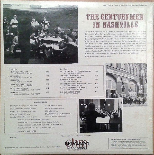The Centurymen : The Centurymen In Nashville (LP)