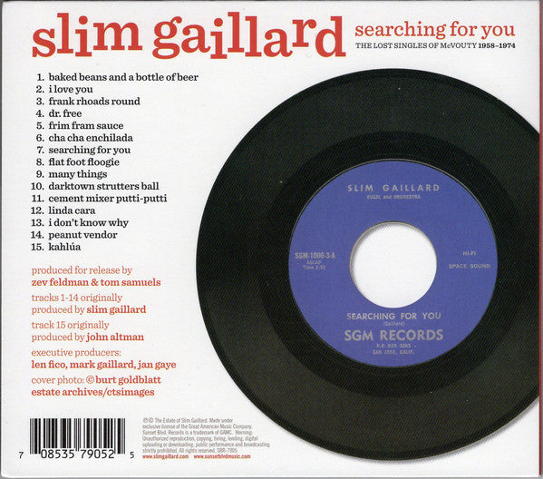 Slim Gaillard : Searching For You: The Lost Singles Of McVouty 1958-1974 (CD, Comp)