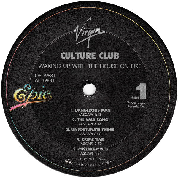 Culture Club : Waking Up With The House On Fire (LP, Album, Pit)