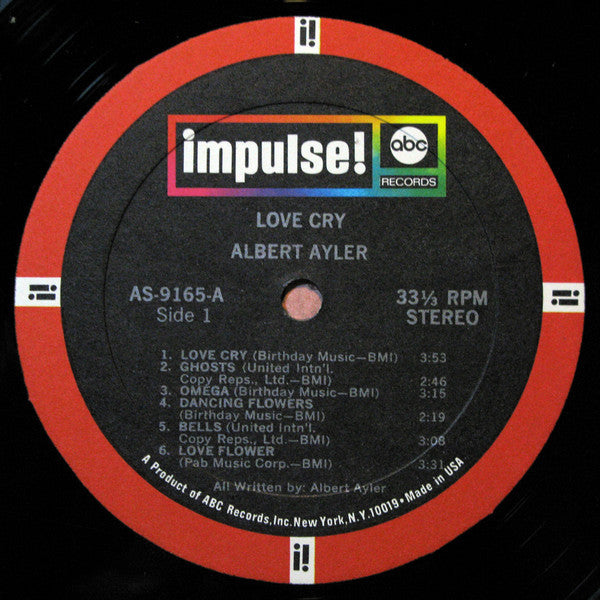 Albert Ayler : Love Cry (LP, Album, Gat)