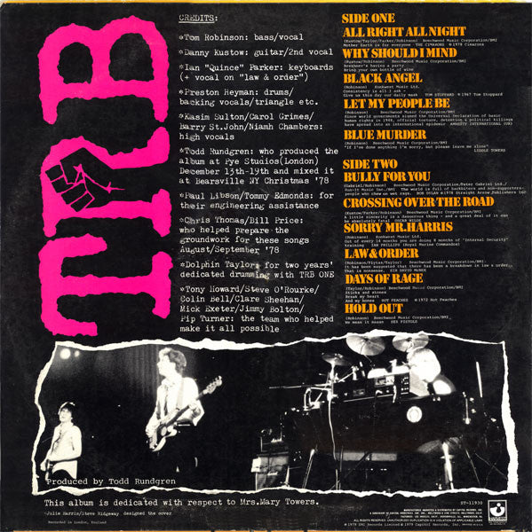 Tom Robinson Band : TRB Two (LP, Album, Los)