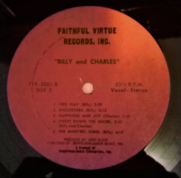 Billy And Charles : Billy And Charles (LP, Album)