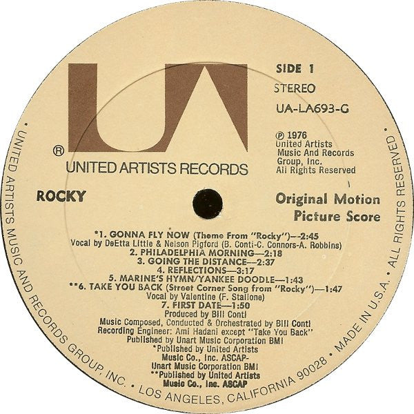 Bill Conti : Rocky - Original Motion Picture Score (LP, Album, Ter)