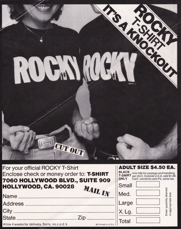 Bill Conti : Rocky - Original Motion Picture Score (LP, Album, Ter)