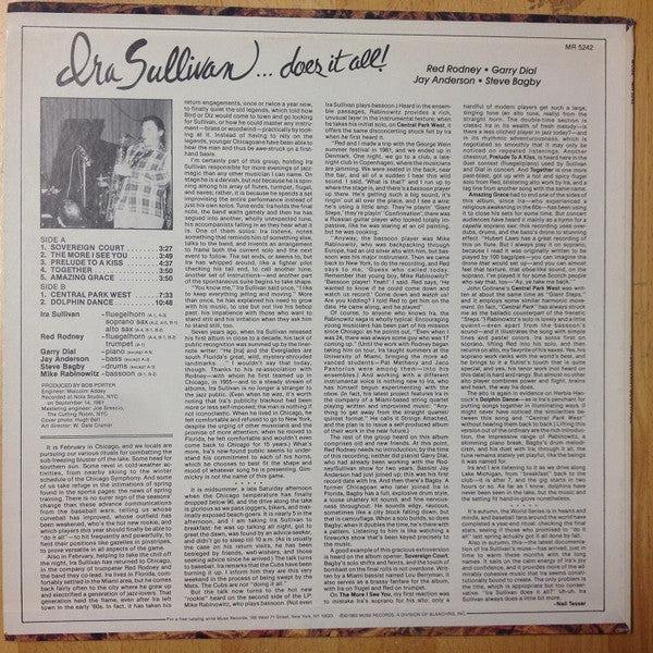 Ira Sullivan : Does It All (LP, Album, Promo)
