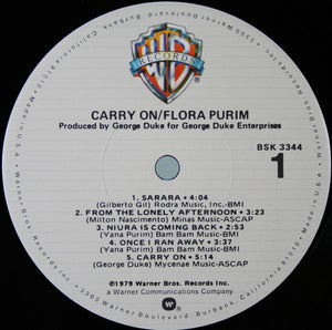 Flora Purim : Carry On (LP, Album, Los)