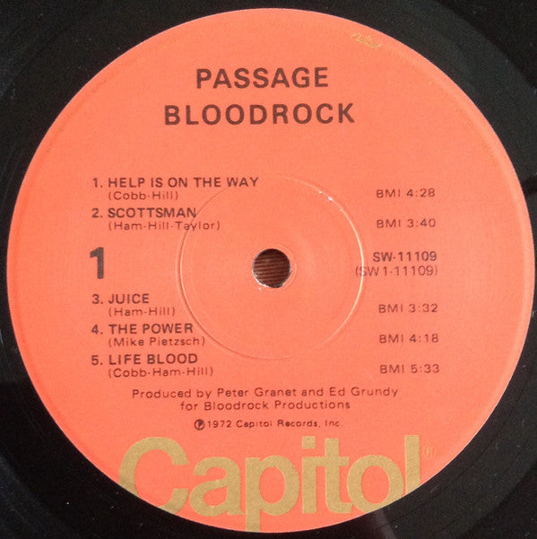 Bloodrock : Passage (LP, Album, Win)