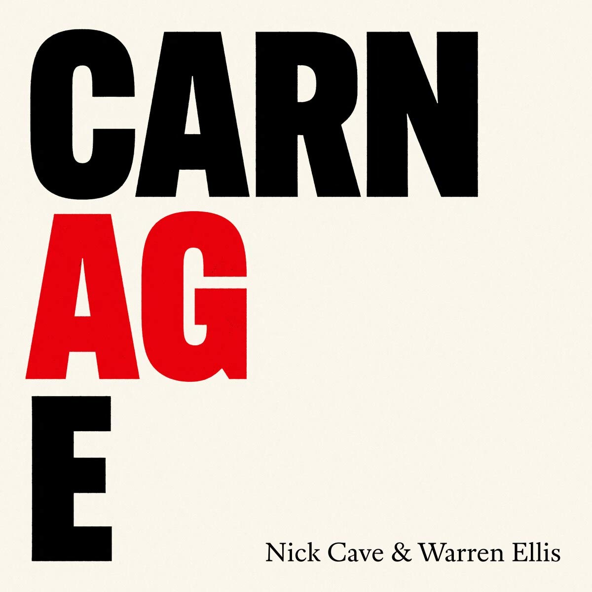 Nick Cave & Warren Ellis - Carnage - Nouveau vinyle