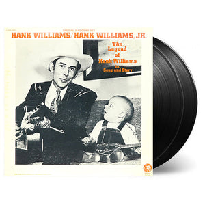 HANK WILLIAMS / HANK WILLIAMS JR. • THE LEGEND OF HANK WILLIAMS IN SONG AND STORY • CUT-OUT • 2 LP