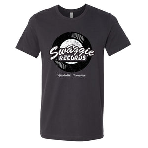 SWAGGIE RECORDS • DISTRESSED LOGO • GREY T-SHIRT