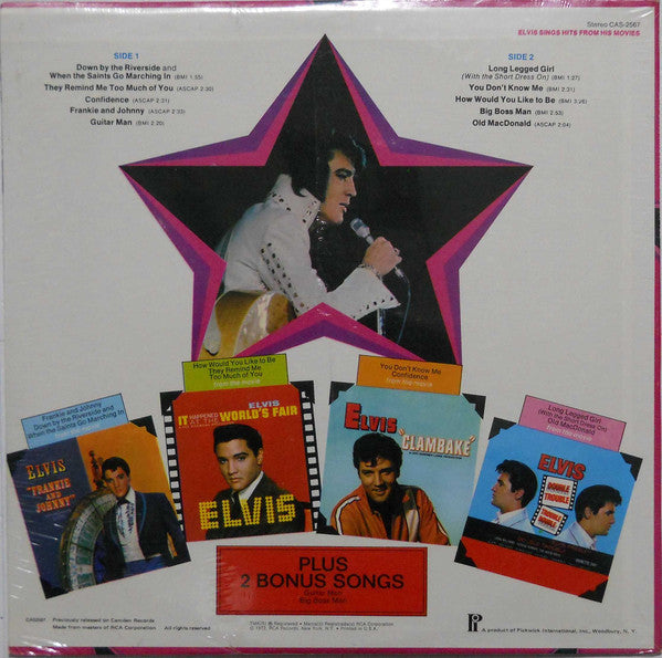 Elvis Presley • Cancisce colpi dai suoi film • ritaglia • Record in vinile