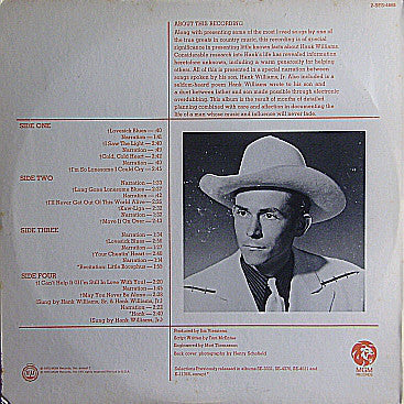 HANK WILLIAMS / HANK WILLIAMS JR. • THE LEGEND OF HANK WILLIAMS IN SONG AND STORY • CUT-OUT • 2 LP