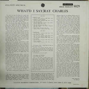 Ray Charles • Qu'avais-je dit • vinyle • 180 grammes