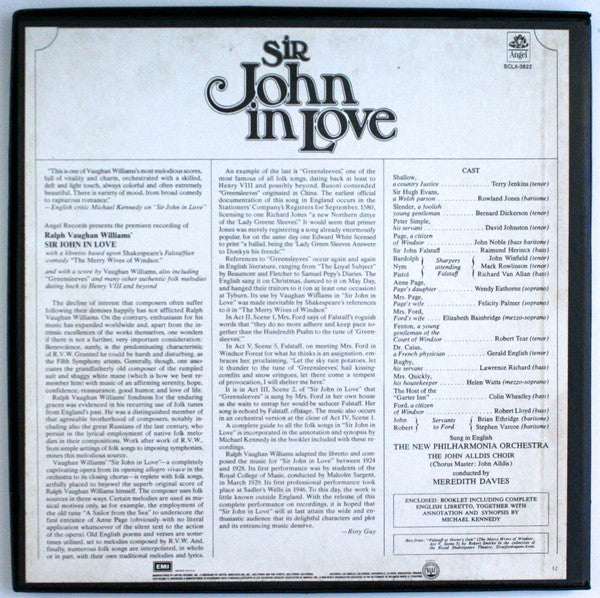 Gebrauchtes Vinyl - Vaughan Williams: Sir John in Love • Davies