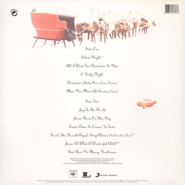 玛丽亚·凯里（Mariah Carey） - 圣诞快乐 - 限量版 - 红色乙烯基180gm -Reissue -New