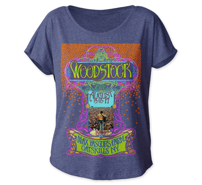 Woodstock • Max Yasgurs Farm • Frauen -T -Shirt -Shirt
