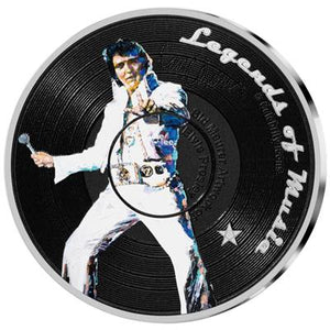 Sidney Randolph Maurer Celebrity Icons Silver Collectable Coin • Elvis Presley